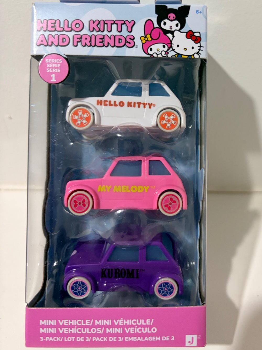 Hello Kitty & Friends Series 1 Mini Vehicle 3-Pack Kuromi My Melody NIB